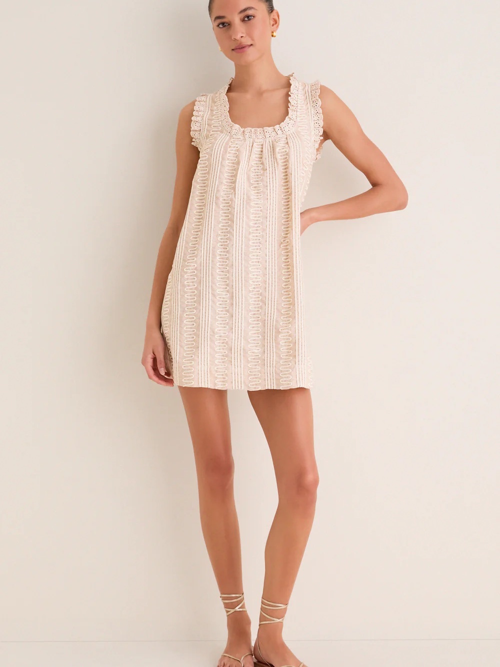 HYACINTH HOUSE Valerie cream mini dress